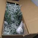 6 Feet Flocked Christmas Tree with 8 Lighting Modes and Multi-Color LED Lights-6 ft – Color: Green – Size: 6 ft