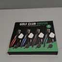 Golf Club Brush and Club Groove Cleaner with Retractable Zip-line and Aluminum Carabiner Cleaning Tools (4 Pack-Black/Red/Blue/Green)