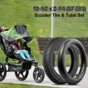12 1/2 x 2 1/4 (12.5x2.25) Scooter Tire & Inner Tube Set, Heavy Duty Thorn Resistant 12.5'' x 1.75/2.15 Front Wheel Tire with Angled Valve Stem Compatible with BOB Stroller Currie GT Electric Scooters