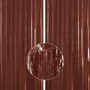 PartyWoo Foil Curtain 2 pcs, 3.3x6.6 ft Metallic Brown Tinsel, Foil Fringe Curtains, Birthday Decorations, Party, Wedding Backdrop