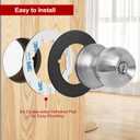 Door Knob Plates Round Version, Matte Black, Thick, Door Reinforcement Plate, Scar Plates for Door Knob/Deadbolt, Door Handle Cover Filler Fixing Repair Backplate (2 Pcs, Matte Black)