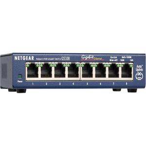 NETGEAR 8-Port Gigabit Ethernet Unmanaged Switch (GS108) - Desktop or Wall Mount, and Limited Lifetime Protection