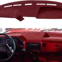 Yiz Dashboard Cover Dash Cover Mat Fit for 1987 1988 1989 1990 1991 Ford F150 F250 F350 Branco Pickup Truck (87-91Maroon) J132