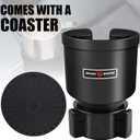 Upgraded Car Cup Holder Expander Adapter with Offset Adjustable Base, Compatible with Yeti 14/24/36/46oz Ramblers, Hydro Flasks 32/40oz, Other Large Bottles Mugs in 3.5"-4.0", 1 Pack