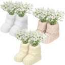 Carlita‘s Blooms 15pcs Ivory Roses Artificial Flowers Silk Fake Flowers Realistic White Roses Bouquet Long Stem for Wedding Home Party Birthday Decoration