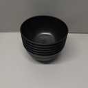 Unbreakable Wheat Straw Cereal Bowls Set of 6, 24 oz Microwave and Dishwasher Safe Lightweight Soup and Salad Bowl Sets, Reusable Dessert Bowls for Rice, Pasta, Snack, Fruit, BPA Free (Black)