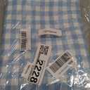 Blue Gingham Tablecloth,Cotton Heavy Weight Ruffled Edge Table Cloth Washable Wrinkle Free Rustic Buffalo Plaid Table Cover for Dining, Kitchen, Party, Home 102 x 60 Inch