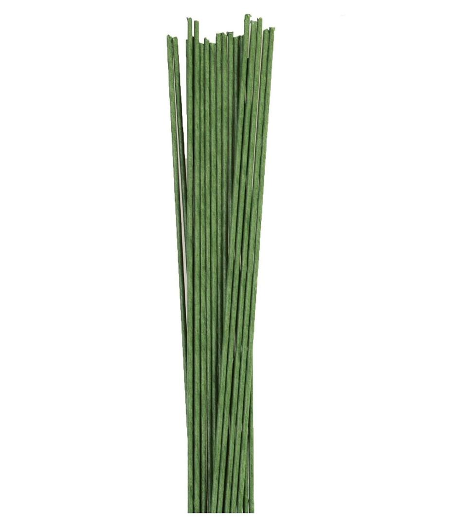 Green Paper Covered Wire. 22 Gauge X 18'' Pack of 50 Wire