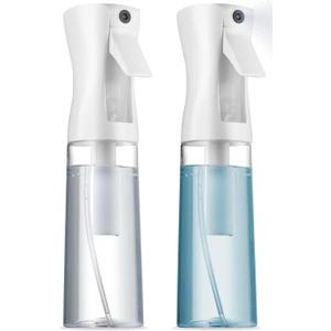 2 Pack Continuous Spray Bottle for hair - 10 Oz Ultra Fine Mist Sprayer | Water Spray Bottle For Hair Mister Spray Bottle | Hair Spray Bottles For Hairstyling, Cleaning, Salons (2pk 10oz)