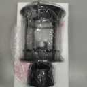 Emliviar Lamp Post Light Fixture - Modern Outdoor Post Light with Seeded Glass 12.5 Inch, Black Finish, XE229P-S BK