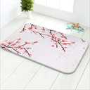 LIVILAN Pink Flower Bath Mat, 24''X16'' for Bathroom