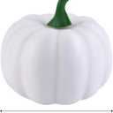 Fovths 16 Pack White Mini Artificial Pumpkin 2.2 Inches Fake Small Pumpkins Fall Harvest Pumpkins Lifelike Foam Pumpkins Realistic Pumpkin for Halloween, Thanksgiving Home, Garden Decor