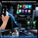 4-in-1 Screen Mirroring Adapter for Car Mirror Phone to Car Screen (iPhone & Android), Wireless CarPlay Adapter with AirPlay & Mirror Link, Stream Videos, Plug & Play, Stable Connection
