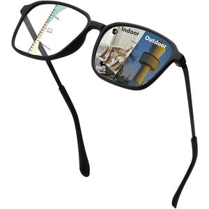 UXAOSVME Multi focus Progressive Reading Glasses Men Blue Light Blocking Multifocal Computer Readers Photochromic Sunglasses