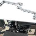 Heel Toe Shift Pegs, Aluminum Front and Rear Levers w/Shifter Pegs for Harley 1986-2017 FL Softail,1988-2025 Touring Road King Road Glide Street Glide Electra Glide,2008-2025 Trike,Chrome