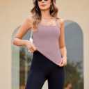 Totatuit Women Tank Top with Adjustable Spaghetti Straps Slim Fitted Scoop Neck Camisole Tops Summer Cropped Cami Top (XS)