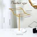 OAOLEER Headband Holder Organizer 2-Tier Gold Metal Headband Display Stand Organizer jewelry Storage Hair Ties Screnchies Accessories Ring Bracelets Bangles Bedroom Decor for Girls Women