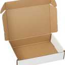 10 Pack 9"x6"x2" inch Small Shipping Boxes White Corrugated Cardboard Box for Small Business, Mailer, Shipping, and Packing