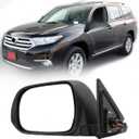 Driver Side Door Mirror Fit for 2008-2013 Toyota Highlander, No Heating Function Power Glass Door View Mirror Driver Left5pins