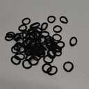 WANBY Hair Ties Mini Seamless Black Hair Bands Soft Elastics Ponytail Holders Hair Ties (100 Pcs)