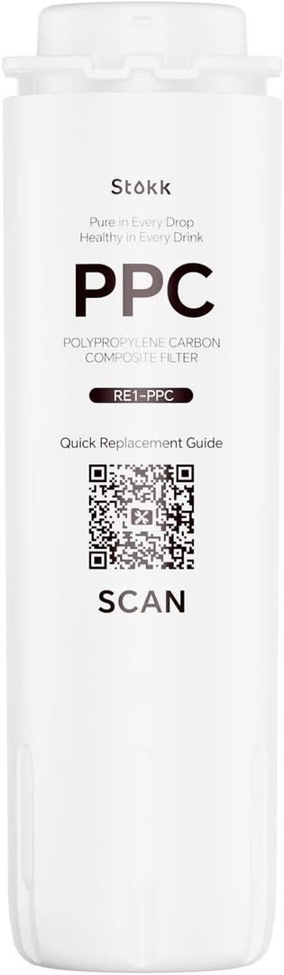 Stokk RE1 PPC Filter, Replacement for E1 Countertop Reverse Osmosis Water Filter, 6-12 Month Lifetime, Pack of 3