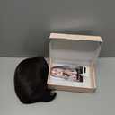 REECHO 11" Short Bob Wig with bangs Synthetic Hair for White Black Women Color: Black Brown