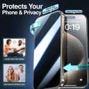 2 x SMARTDEVIL 2 Pack Privacy Screen Protector for iPhone 15 Pro Max, 28 Anti-Spy 9H Tempered Glass, Impact & Scratch Resistant, Auto Dust & Bubble-Free Install Frame, Easy to Install, Case-Friendly