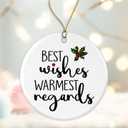 Best Wishes Warmest Regards Christmas Ornament, Best Wishes Ornament, Christmas Ornament, Fold in The Cheese Ornament, Warmest Regards Ornament, Best Wishes Ornament Printed on One Side