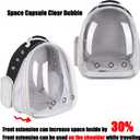 Front Expandable Large Cat Backpack Carrier, Fit up to 20 lbs, Space Capsule Bubble Window Pet Carrier Backpack for Large Fat Cat and Small Puppy