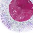 Rave Pasties Adhesive Breast Petal Pasty Holographic Fluffy Fringe Pasties Nipple Covers Rave Breast Stickers (One Size, Silver)