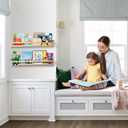 birola Nursery Shelves for Wall 32inches Set of 2Natural Wood Wall Bookshelves for Kids Room - Floating Nursery Bookshelves (32inches Set of 2)