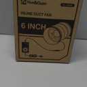 Hon&Guan 6 Inch Inline Booster Duct Fan with Speed Controller - 345 CFM Airflow with 19.2W Ultra-Low Power and Low Noise (Basic)