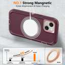 TUTUKII Magnetic Case for iPhone 13 Case/iPhone 14 Case/iPhone 15 Case, Heavy Duty Protective Phone Case, Shockproof Compatible with Magsafe Phone Cover for iPhone 15 6.1" Purple/Pink