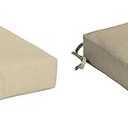 Arden Indoor/Outdoor Foam Seat Pad, 2 Pack, 17 x 16, Patio Cushion, Water Repellent, Fade Resistant, Foam Cushion Tan Leala