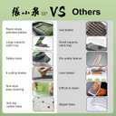 8-in-1 Vegetable Chopper with Container - Veggie Onion Salad Chopper, Mandoline Slicer, French Fry Cutter, Kitchen Gadgets with Cleaning Tools (Gray)