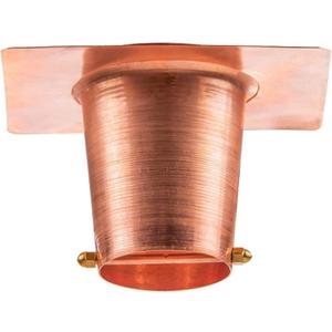 Copper Gutter Adapter with Rain Chain Hanger Clip for Decorative Chimes, Cups & Bells Serves as 2 Inch Rain Chain Installer for Downspout Outlet & Water Diverter for Gorgeous Fountain Display