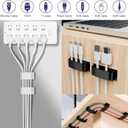 for Desk Under Table Wire Management Adhesive Cable Clips 39Pcs(White).Used for Computer pc,tv,ethernet Wires Cable Management on Large Cable Hooks Organizer Clips