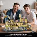 PQKIE Magic Castle Micro Mini Building Set, 2743 Pcs Magic House Model Building Toys, STEM Creative Magic World Office and Home Decor Bricks Kits, Christmas Birthday Gift for Adults Teens Kids 14+