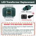 29V LED Power Supply, Christmas Tree Plug Adapter, IP44 Waterproof Class 2 Power Supply for Christmas String Light Inflatable Decorations(TS-8W29V)