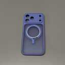 CANSHN 360 Spin Magnetic Stand for iPhone 17 Pro Max Case with Camera Control [Full Camera Protection] [Compatible with Magsafe] Translucent Matte Shockproof Protective Phone Cover - Ultramarine