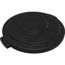 SPARTA Bronco Waste Container Trash Can Lid, Round Trash Bin for Disposal, 32 Gallons, Black