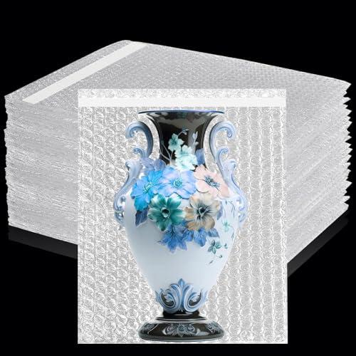 EPHECH 50 Self-Seal Bubble Out Bag Pouches, 4" x 6" Clear Bubble Cushioning Wrap, Double Wall Shockproof Protective Storage for Moving, Shipping, Packing and Storage