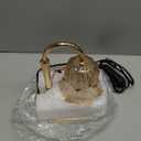 Candle Warmer Lamp Adjustable Timer - Electric Flower Glass Candles Warmers Adjustable Height Dimmable Vintage Base Modern Wax Candles Top Warmers for Small Jar Scented Wax Melts (Amber)