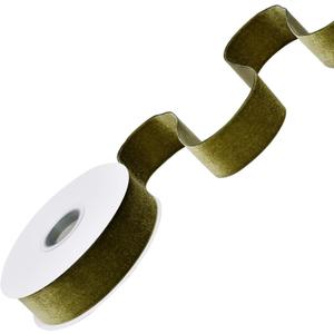 Ribest Moss Green Velvet Ribbon 1 1/2 Inch 10 Yards Christmas Ribbon for Gift Wrapping Wreath Christmas Tree Party Decoration Crafts Home Decor Bouquets