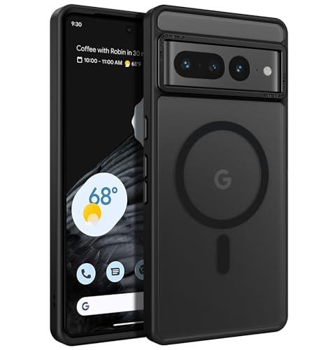 BENTOBEN for Google Pixel 7 Pro Case [Compatible with Magsafe] Translucent Matte Magnetic Pixel 7 Pro Case Slim Thin Shockproof Women Men Protective Phone Cases for Google Pixel 7 Pro 6.7" 2022, Black