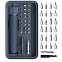 HOTO Electric Screwdriver Kit, Upgraded 1/4'' Hex 25 Bits, Magnetic Lid, Rechargeable Cordless Screwdriver, 3 Torque Settings, 1500mAh Battery, LED Light, Ideal for Assembling Furniture, Home Repair