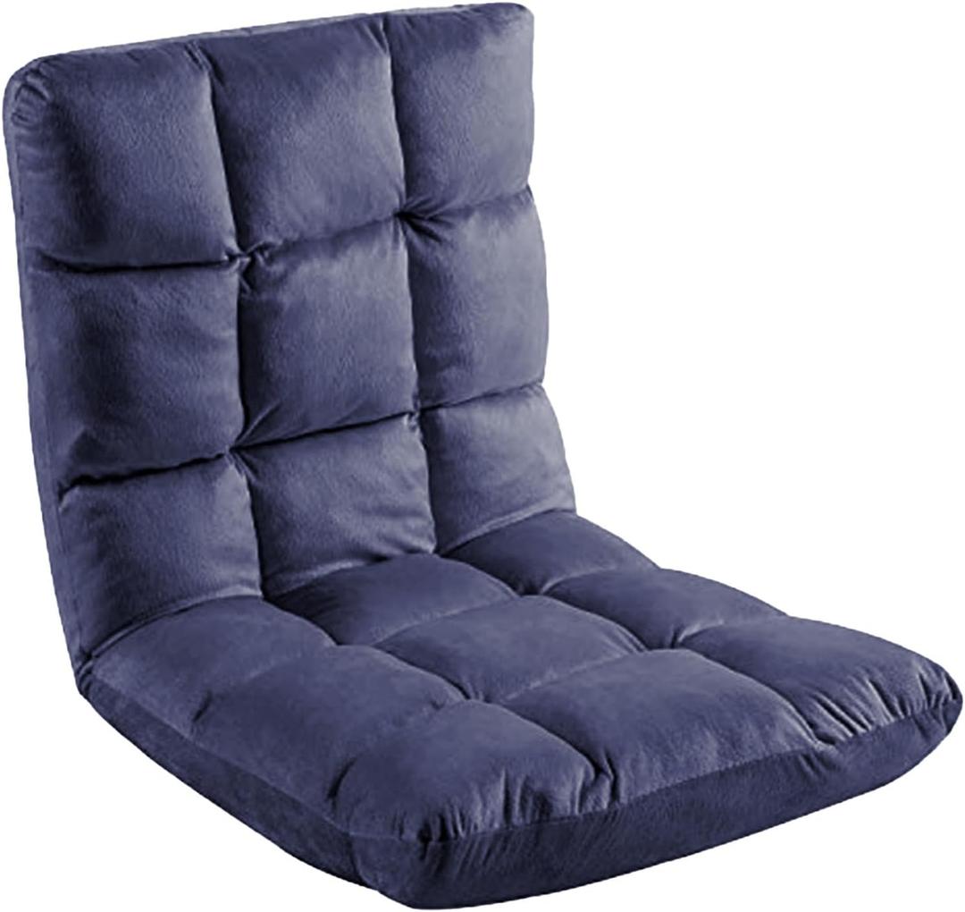 Indoor 5-Position Adjustable Floor Chair with Back Support Folding Padded Gaming Sofa Chair, Lounge Chair for Adults Video Gaming, Perfect for Meditation, Reading QL050-NA