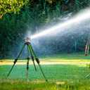 Keten Impact Sprinkler on Tripod Base, 2 Pack Lawn Sprinklers for Yard with 360 Degree Large Area Coverage, Extra Tall Heavy Duty Water Sprinkler for Lawn/Yard/Garden