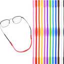 12 Pcs Elastic Sports Glasses Straps Anti-Slip Silicone Safety Toddlers Eyeglass Straps No Tail Eyewear Retainers Soft Adjustable Sunglass Cord Holder for Kids Men and Women