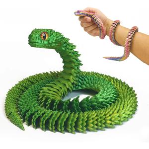3D Printed Snake, 30 Inch Articulated 3D Printed Animals Snake Toys, Like Movable Snakes Realistic Slithering Design, Halloween Decor, Christmas Toy 2025